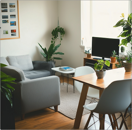 Detaliu spațiu de lucru modern